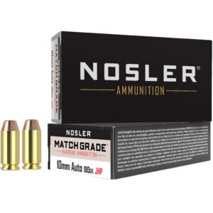 Nosler Match Grade Handgun Ammunition 10mm 180 gr. HG JHP 50 rd.
