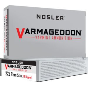 Nosler Varmageddon Rifle Ammunition 222 Rem. 50 gr. VG FBT 20 rd.