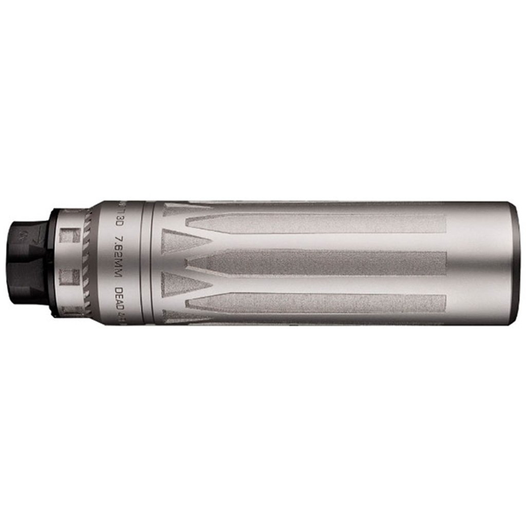 Dead Air Nomad TI XC Suppressor 7.62mm w/ Direct Thread 5/8-24 HUB Mount Silver - Image 2