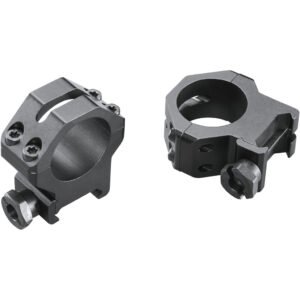 Weaver Classic 4Hole Skeleton Rings Matte Black 1" High Clamshell Pack