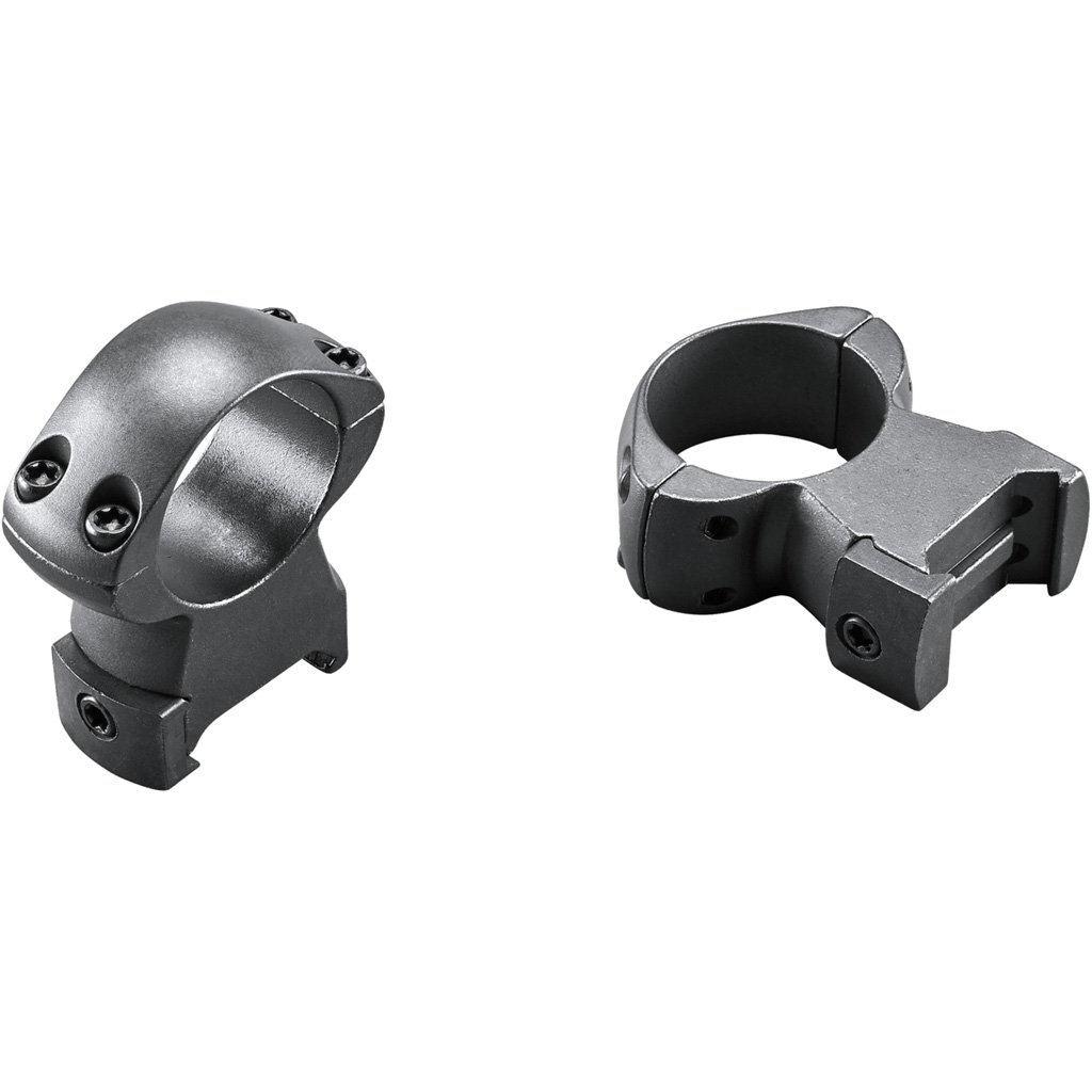Weaver Grand Slam Steel Rings Matte Black 1" XHigh Clamshell Pack