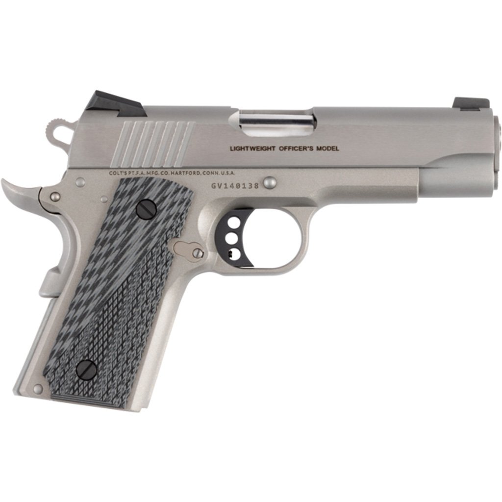 Colt 1911 Lightweight Officer Pistol 45 ACP 4.25 in. Stainless Cerakote 7 rd. - Image 2