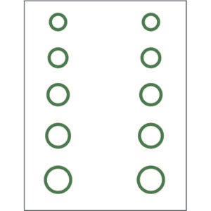 Gunstar Mini Circles Target Reticle Set Green