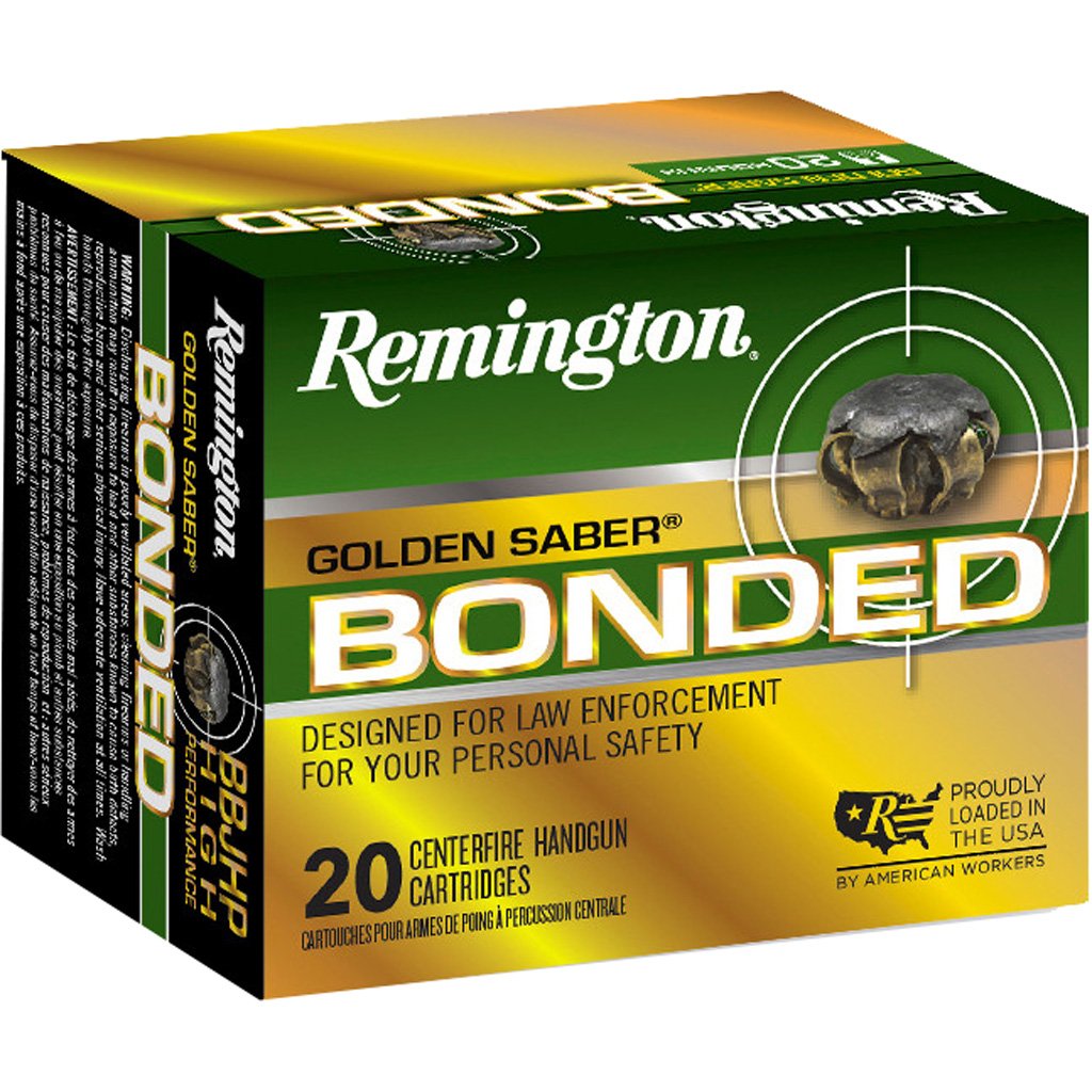 Remington Golden Saber Bonded Handgun Ammo 45 ACP 230 gr. BJHP Bonded 20 rd.