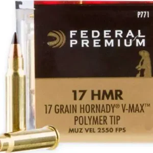 FEDERAL 17 HMR 17GR HORNADY V-MAX "V-SHOK" 50 RD/BX 60 BX/CS