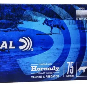 FEDERAL 243 WIN 75GR HORNADY V-MAX 20 RD/BX 10 BX/CS