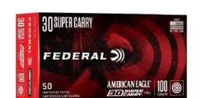 FEDERAL 30 SUPER CARRY 100GR FMJ 50 RD/BX 20 BX/CS