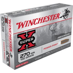 Winchester Super-X Rifle Ammo 270 Win 130 gr. Power-Point 20 rd.