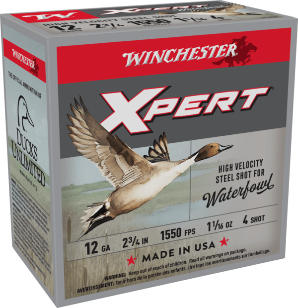 WINCHESTER SUPER X XPERT HV 12GA 2 3/4" 1-1/16 OZ #4 SHOT 25RD BX 250RD CASE