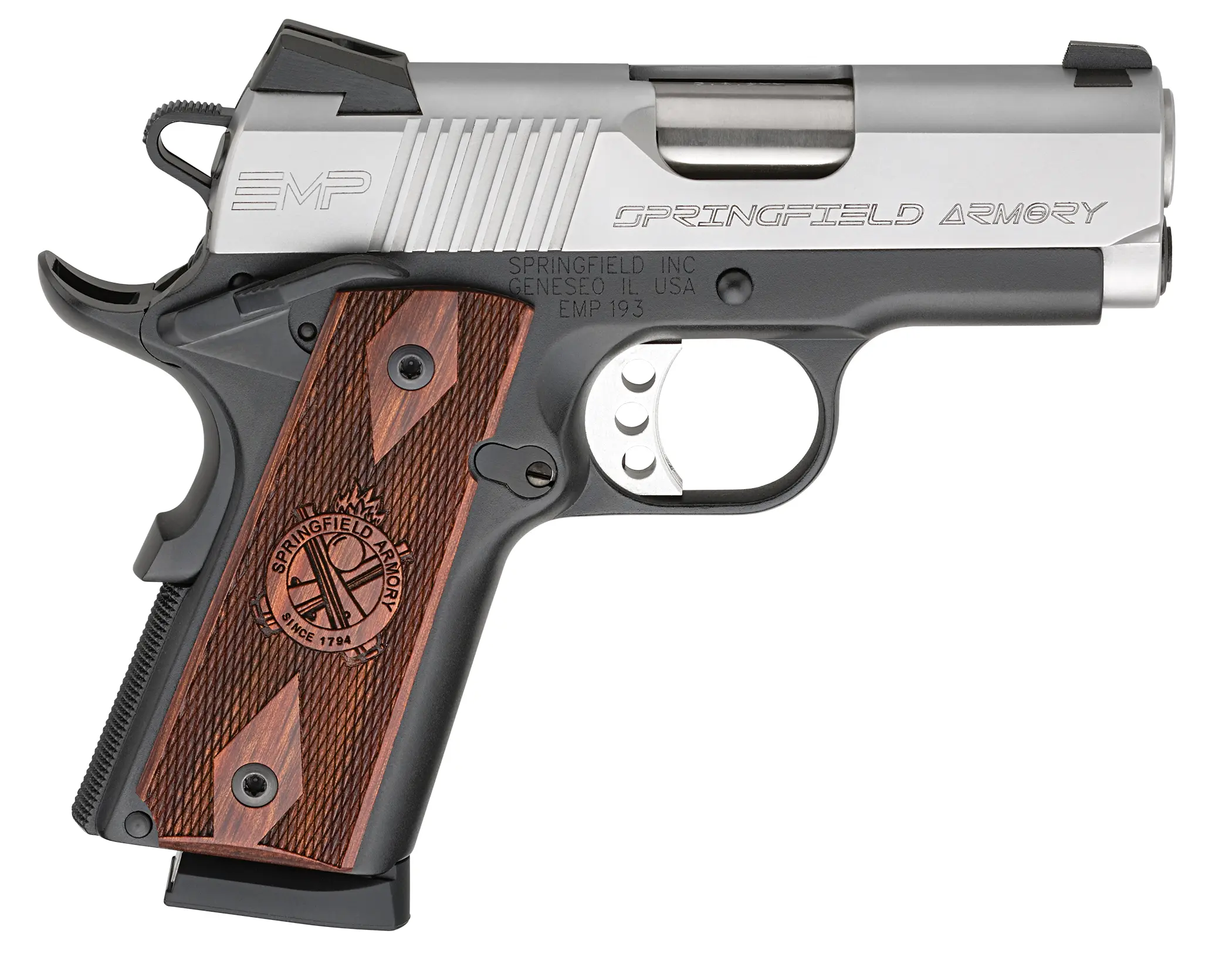 SPRINGFIELD ARMORY 1911 EMP COMPACT LW 3"BBL 9MM STS 3-9RD MAGS