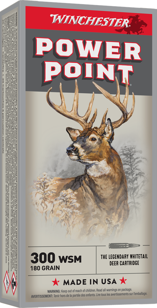 WINCHESTER SUPER X POWER POINT 300WSM 180GR 20RD BX 200RD CASE