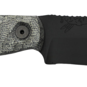 HALF FACE BLADES CROW SCALPER 4" BLADE, 8.3"OA, S45VN STEEL, ARMORY BLK, GRAY MICARTA GRIP