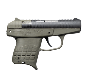 Kel-Tec PR-3AT .380 ACP pistol with 2.85-inch barrel and green polymer frame
