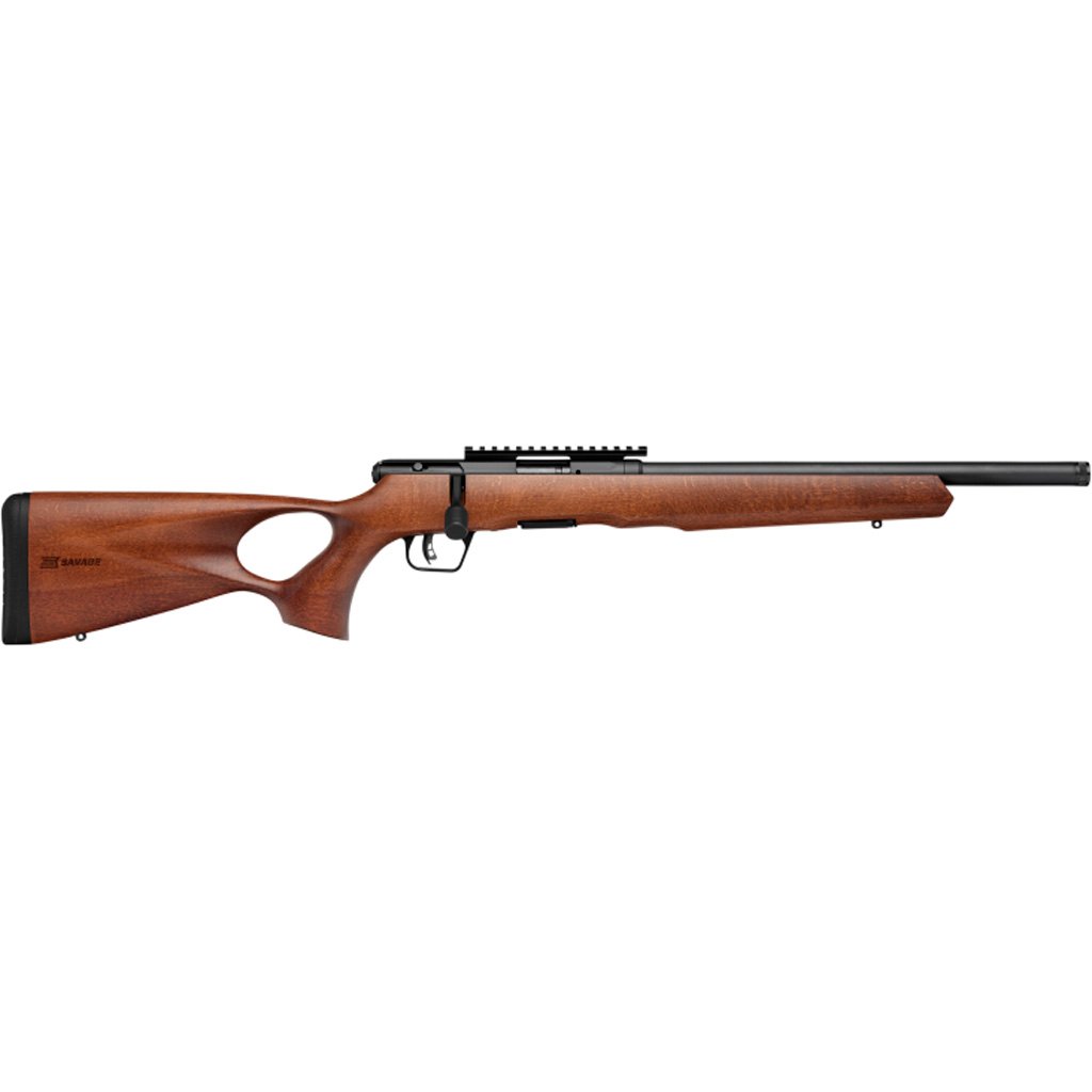 Savage B22 Timber Thumbhole Rifle 22 WMR 18 in. Wood 10 rd - Image 2
