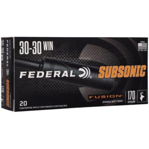 Federal Subsonic Rifle Ammo 30-30 Win 170 gr. Fusion Subsonic 20 rd.