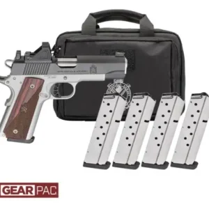 SPRINGFIELD ARMORY RONIN 1911 4.25" BL/STS 45ACP PSTL AOS U NOTCH F.O VIRIDIAN RFX11,BAG, 4 MAGS