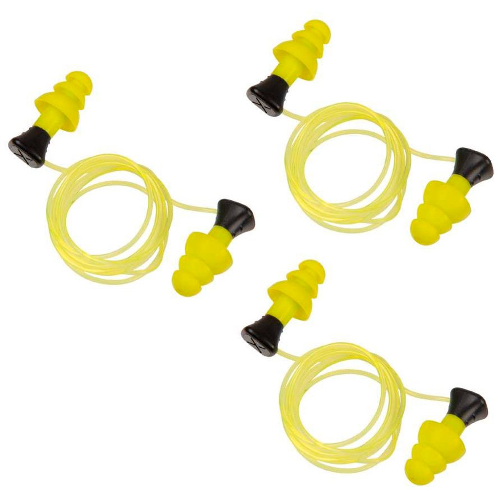 ULTRX Tethered Silicone Ear Plugs Yellow 3 pr. - Image 2