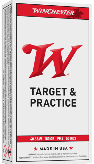 WINCHESTER CNTRFR 40S&W 180GR FMJ 50RD BOX 500RD CASE