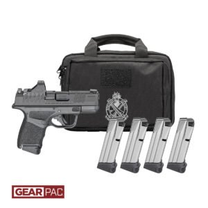 SPRINGFIELD ARMORY HELLCAT OSP 9MM PISTOL U DOT GEAR PAC VIRIDIAN RFX11,BAG, 4 MAGS CALI COMP