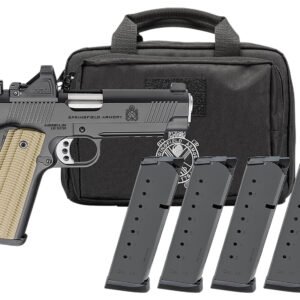 SPRINGFIELD ARMORY 1911 OPERATOR 4.25" 9MM PSTL BLK AOS U NOTCH W/ TRITM, VIRIDIAN RFX11,BAG,4 MAGS