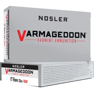 Nosler Varmageddon Rifle Ammunition 17 Rem. 20 gr. VG HPFB 20 rd.