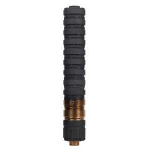Q ERECTOR 9 SUPPRESSOR 9MM MODULAR ALUMINUM, SS BLST BAFFLE, 1/2X28 BLACK